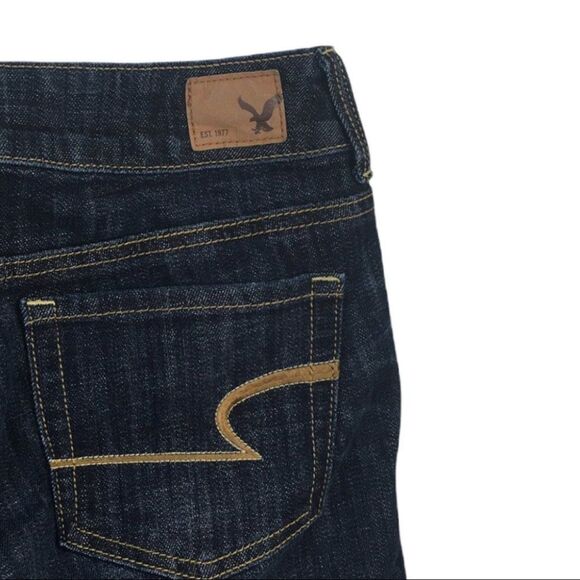 WJ379 Women’s American Eagle Outfitters Stretch Artist Cropped Denim Jeans 2 - Picture 3 of 4